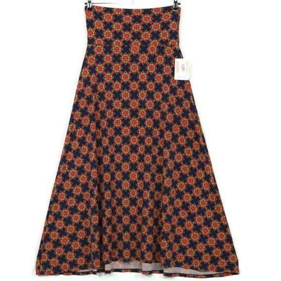LuLaRoe Maxi Long‎ Skirt Dress Blue Purple Red Green Yellow S Small - Picture 1 of 11